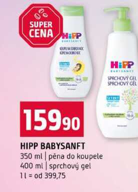 HIPP BABYSANFT 350 ml pěna do koupele 400 ml sprchový gel