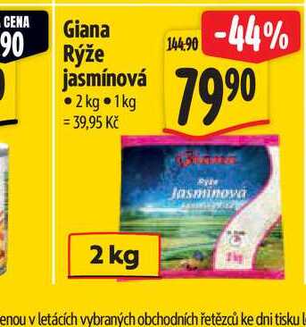 Giana Rýže jasmínová 2 kg