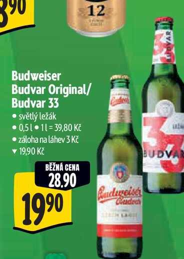 Budweiser Budvar Original/ Budvar 33 0,5 l