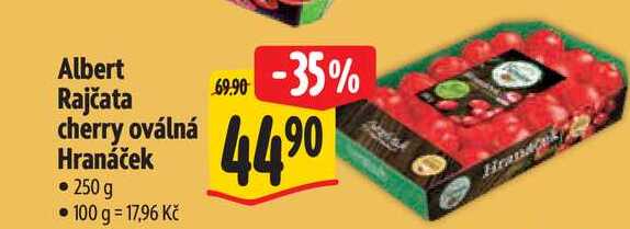 Albert Rajčata cherry oválná Hranáček 250 g