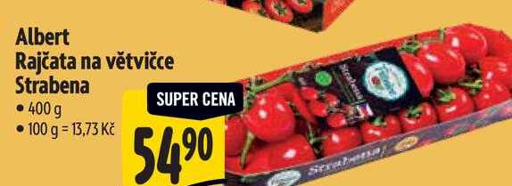 Albert Rajčata na větvičce Strabena 400 g