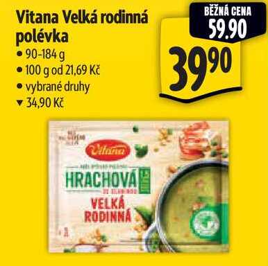 Vitana Velká rodinná polévka, 90-184 g