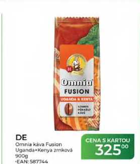 DE Omnia káva Fusion Uganda+Kenya zrnková 900g 
