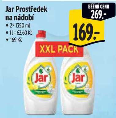 Jar Prostředek na nádobí, 2x 1350 ml