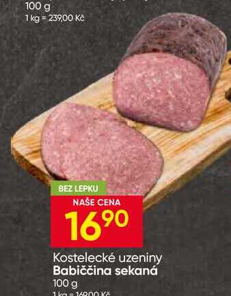 Kostelecké uzeniny Babiččina sekaná 100 g