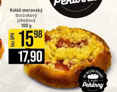 Koláč moravský borůvkový jahodový 100 g 