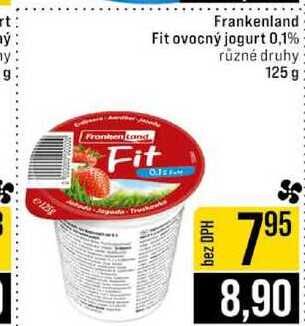 Frankenland Fit ovocný jogurt 0,1% různé druhy 125 g