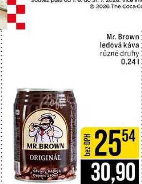 Mr. Brown ledová káva různé druhy 0,24l