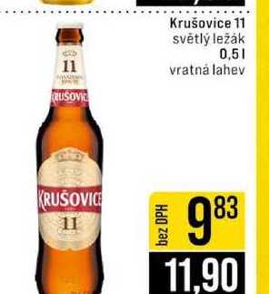Krušovice 11 světlý ležák 0,5l