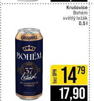 Krušovice Bohém světlý ležák 0,5l