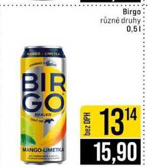 Birgo různé druhy 0,5l