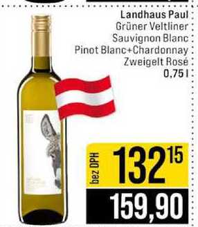 Landhaus Paul Grüner Veltliner Sauvignon Blanc Pinot Blanc+Chardonnay Zweigelt Rosé 0,75l