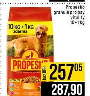 Propesko granule pro psy vitality 10+1kg 