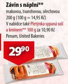 Závin s náplní, 200 g