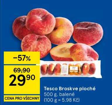 Tesco Broskve ploché, 500 g, balené  