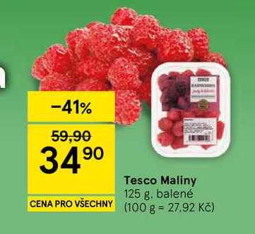 Tesco Maliny, 125 g, balené