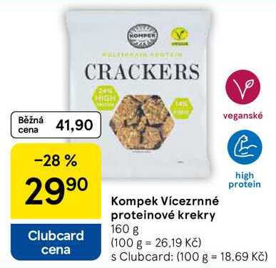 Kompek Vícezrnné proteinové krekry, 160 g