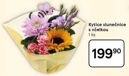 Kytice slunečnice s včelkou, 1 ks