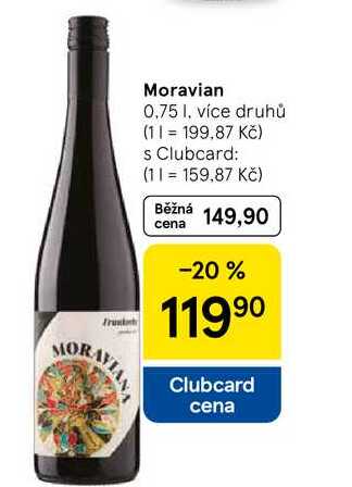 Moravian, 0,75 I, více druhů