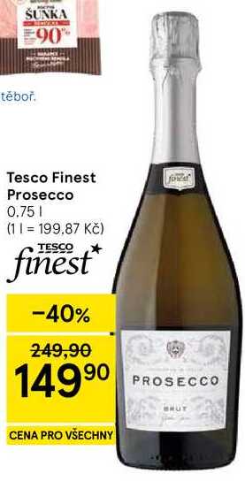 Tesco Finest Prosecco, 0.75 l