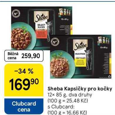 Sheba Kapsičky pro kočky, 12× 85 g