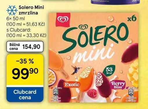 Solero Mini zmrzlina, 6x 50 ml