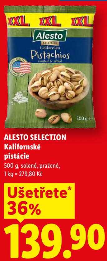 ALESTO SELECTION Kalifornské pistácie, 500 g