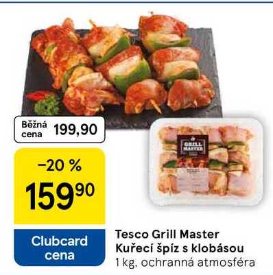 Tesco Grill Master Kuřecí špíz s klobásou, 1 kg