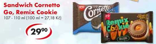 Sandwich Cornetto Go, Remix Cookie, 107-110 ml 