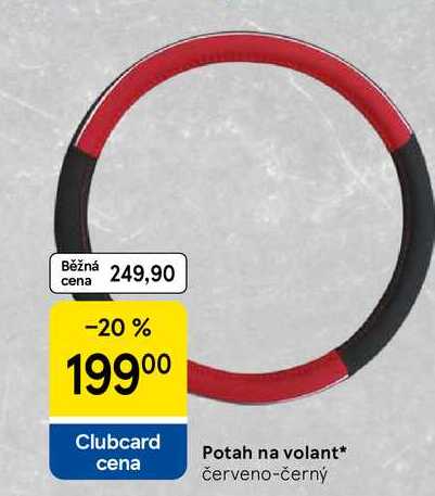 Potah na volant, červeno-černý