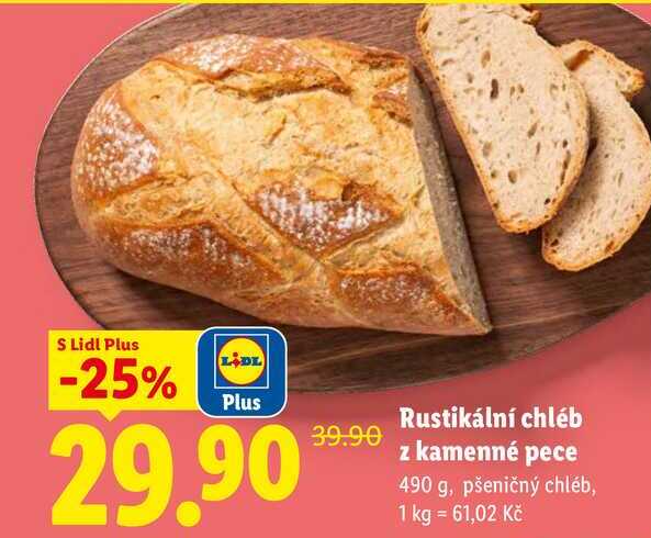 Rustikální chléb z kamenné pece, 490 g
