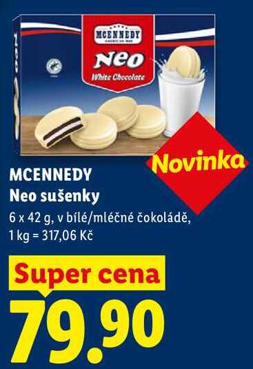 MCENNEDY Neo sušenky, 6x 42 g, 