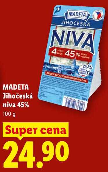 MADETA Jihočeská niva 45%, 100 g