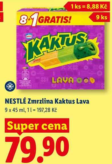 NESTLÉ Zmrzlina Kaktus Lava, 9x 45 ml  