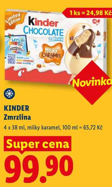 KINDER Zmrzlina, 4x 38 ml 