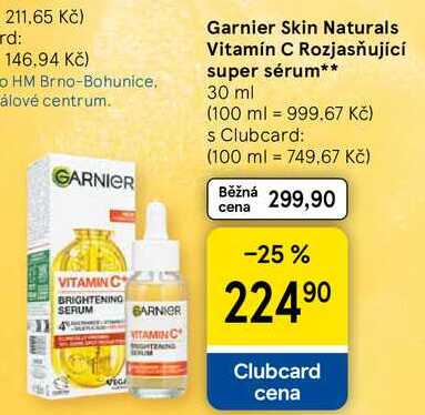 Garnier Skin Naturals Vitamín C Rozjasňující super sérum, 30 ml