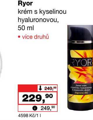 Ryor krém s kyselinou hyaluronovou, 50 ml 