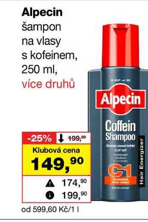 Alpecin šampon na vlasy s kofeinem, 250 ml