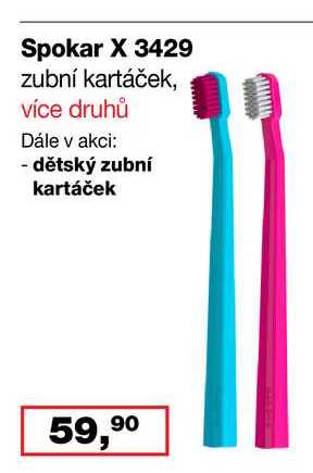 Spokar X 3429 zubní kartáček, více druhů