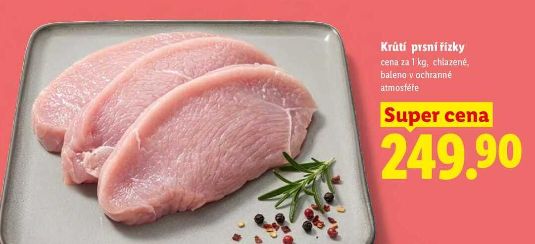 Krůtí prsní řízky, cena za 1 kg