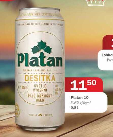 Platan 10 Světlé výčepní 0,51