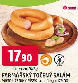 FARMÁŘSKÝ TOČENÝ SALÁM 100g