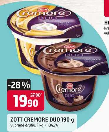 ZOTT CREMORE DUO 190 g