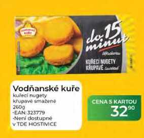 Vodňanské kuře kuřecí nugety křupavé smažené 260 g