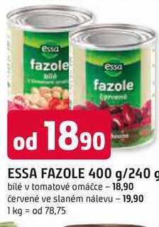 ESSA FAZOLE 400 g/240 bílé v tomatové omáčce