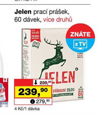 Jelen prací prášek, 60 dávek
