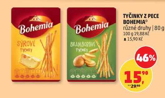 BOHEMIA tyčinky z pece různé druhy, 80 g