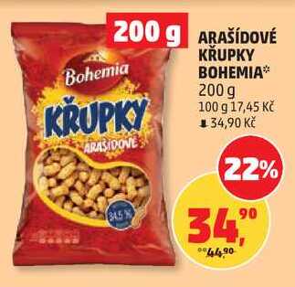 ARAŠIDOVÉ KŘUPKY BOHEMIA, 200 g