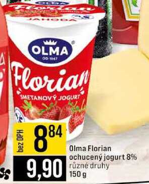 Olma Florian ochucený jogurt 8% různé druhy 150 g 