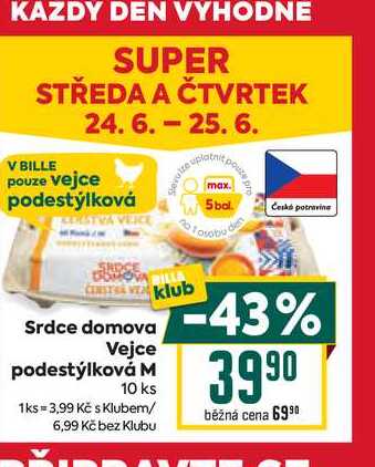 Srdce domova Vejce podestýlková M 10 ks 